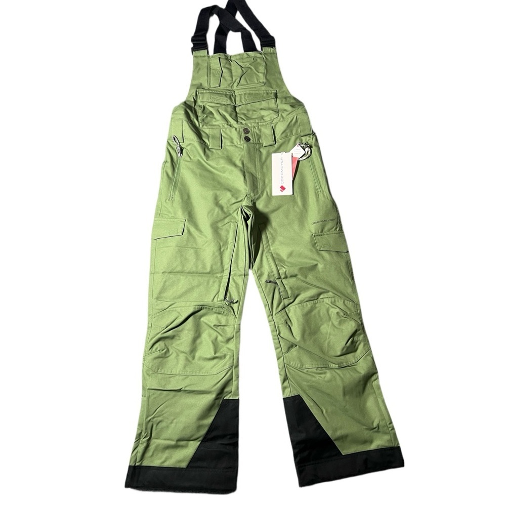 Obermeyer Carver Bib Ski Pants Youth L NWT Waterproof Thyme Green